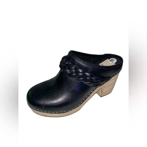 Dolce Vita Hila Leather Suede‎ Block Mule Upper Braided Heel Clogs Women 9M NWOB - Picture 2 of 8
